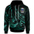 Tahiti Zip Hoodie The Flow of The Ocean Unisex Green - Polynesian Pride