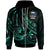 Samoa Zip Hoodie The Flow of The Ocean Unisex Green - Polynesian Pride