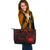 Samoa Leather Tote - Red Color Cross Style - Polynesian Pride