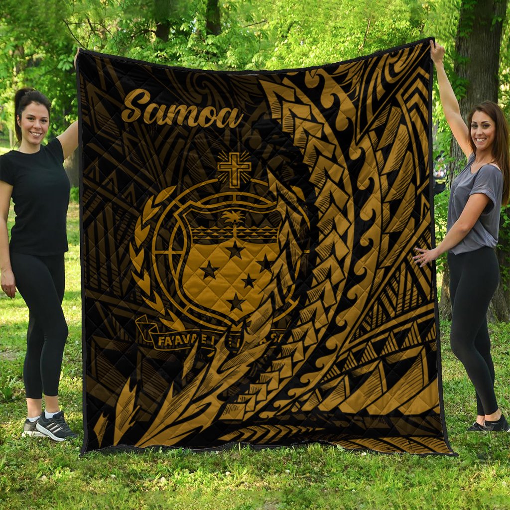 Samoa Premium Quilt - Wings Style Black - Polynesian Pride