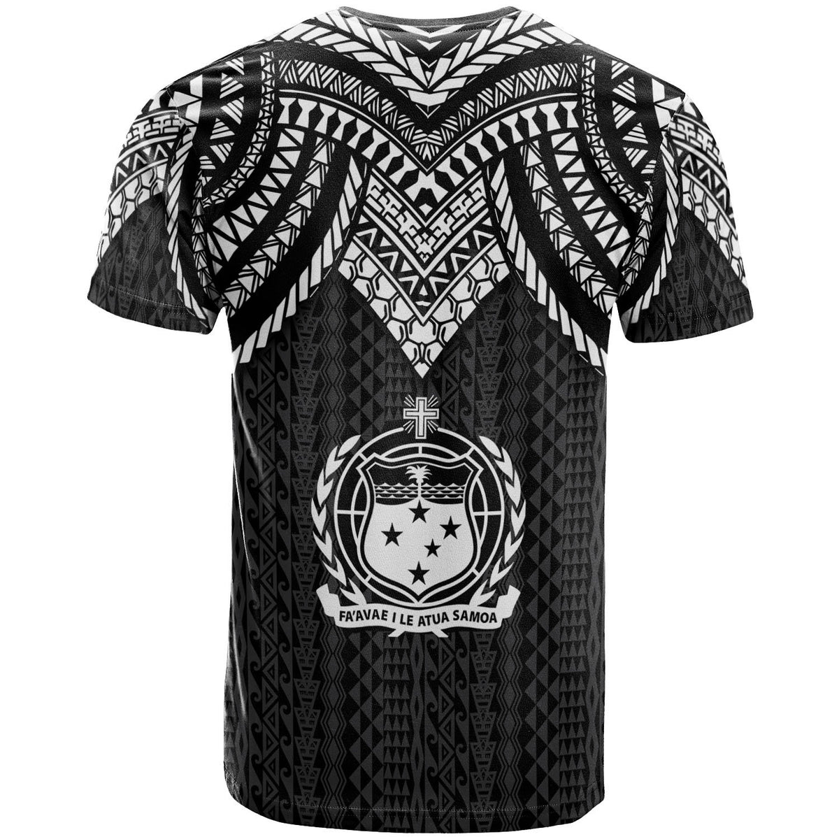 Samoa T Shirt Polynesian Armor Style Black - Polynesian Pride