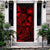 Samoa Door Cover Turtle Hibiscus Red Red - Polynesian Pride