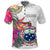 Samoa Polo Shirt Hibiscus Polynesian pattern White Unisex White - Polynesian Pride