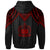 Samoa Custom Zip up Hoodie Polynesian Armor Style Red - Polynesian Pride