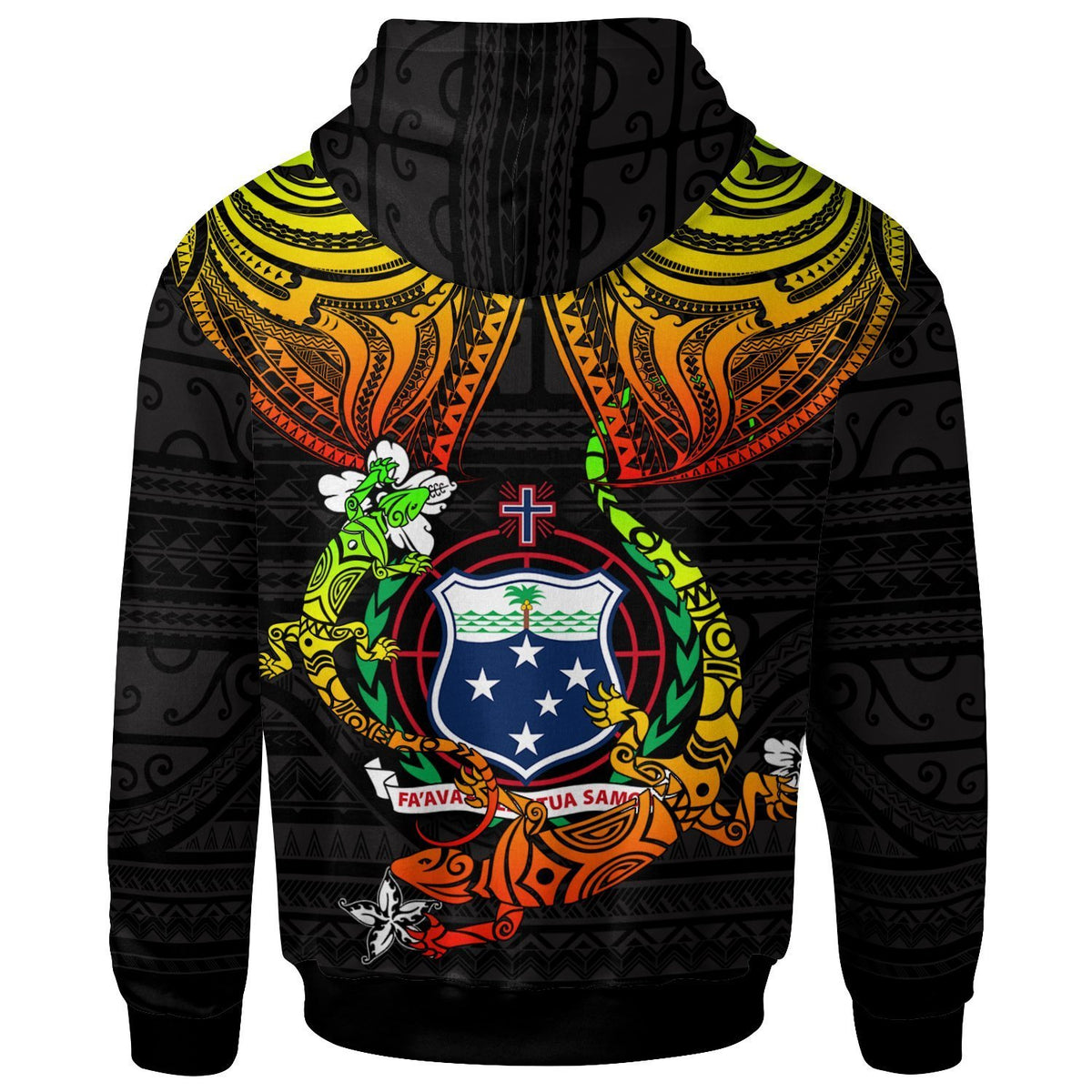 Samoa Custom Hoodie Lizard Good Chest - Polynesian Pride