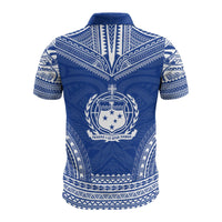Samoa Custom Polo Shirt Samoan Coat Of Arms Polynesian Chief Tattoo Flag Version - Polynesian Pride