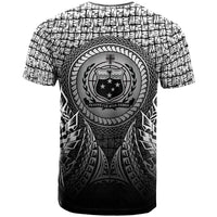 Samoa T Shirt Circle Pattern Black - Polynesian Pride