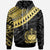 Samoa Custom Hoodie Ginger Lei Gold Pattern Unisex Black - Polynesian Pride