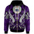 Samoa Zip Hoodie Tribal Sun Tattoo Unisex Purple - Polynesian Pride