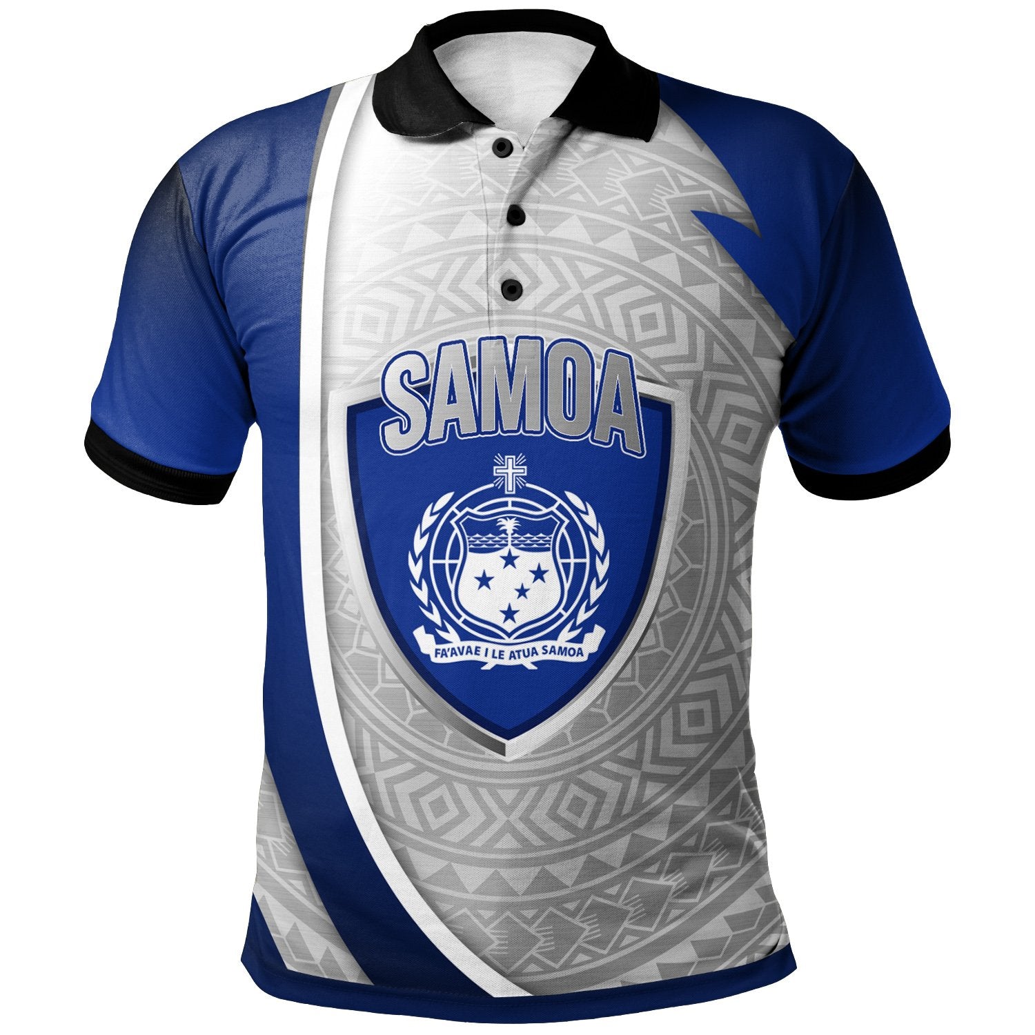 Samoa Polo Shirt Samoan Pride Unisex Blue - Polynesian Pride