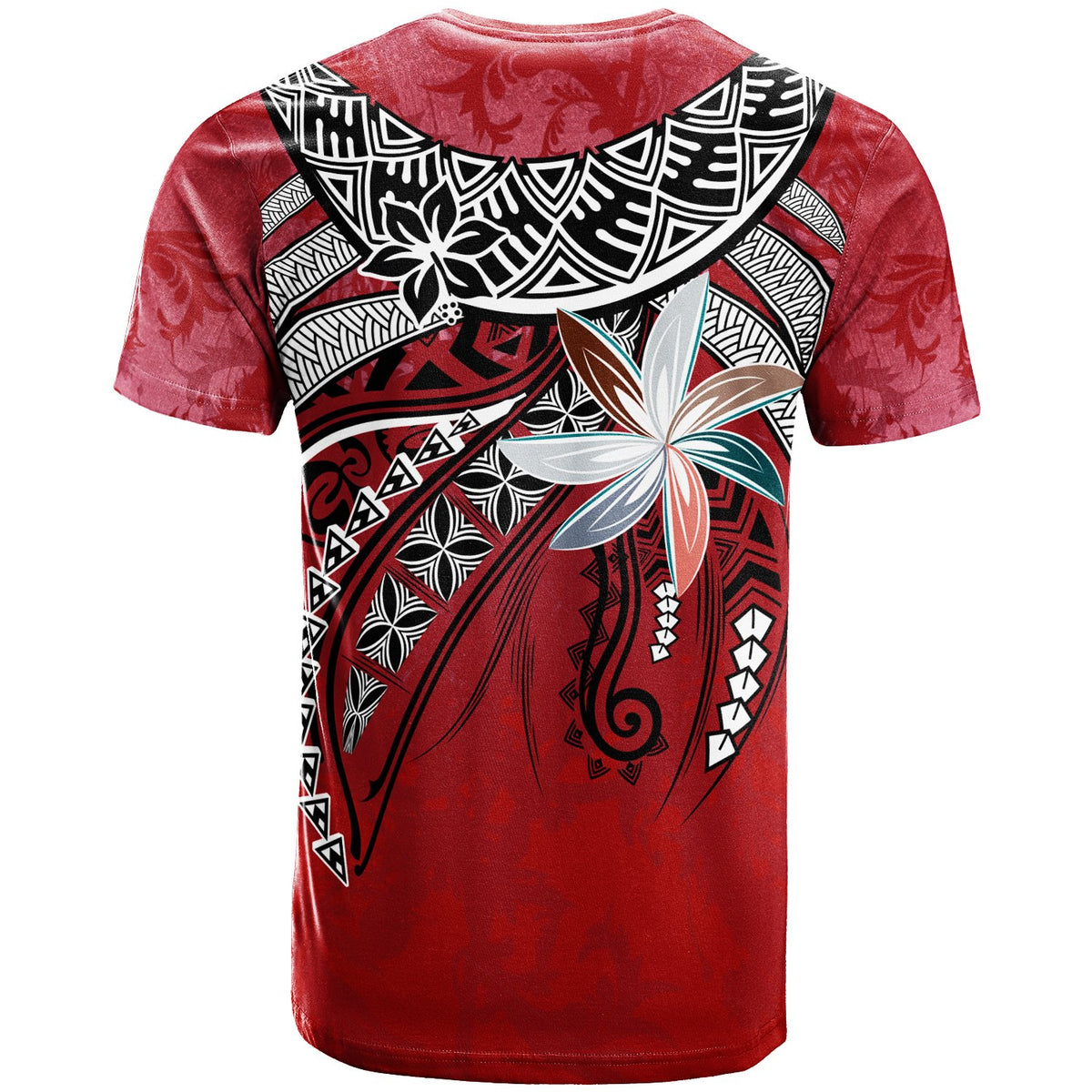 Tuvalu T Shirt Fanciful Forest Red Color - Polynesian Pride