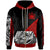 Samoa Custom Zip Hoodie Polynesian Diagonal Pattern Red Unisex Red - Polynesian Pride