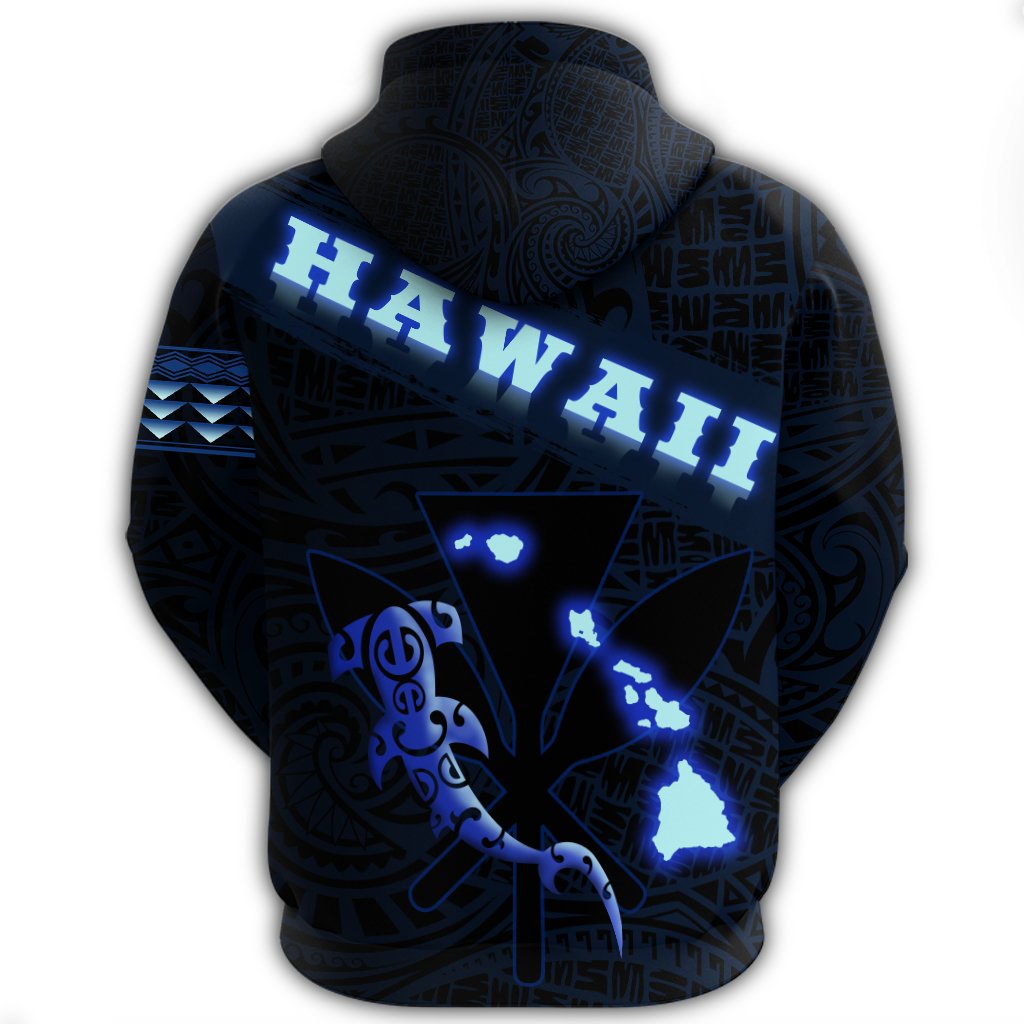 Hawaiian Polynesian Kanaka and Shark Zipper Hoodie Light Style - Polynesian Pride