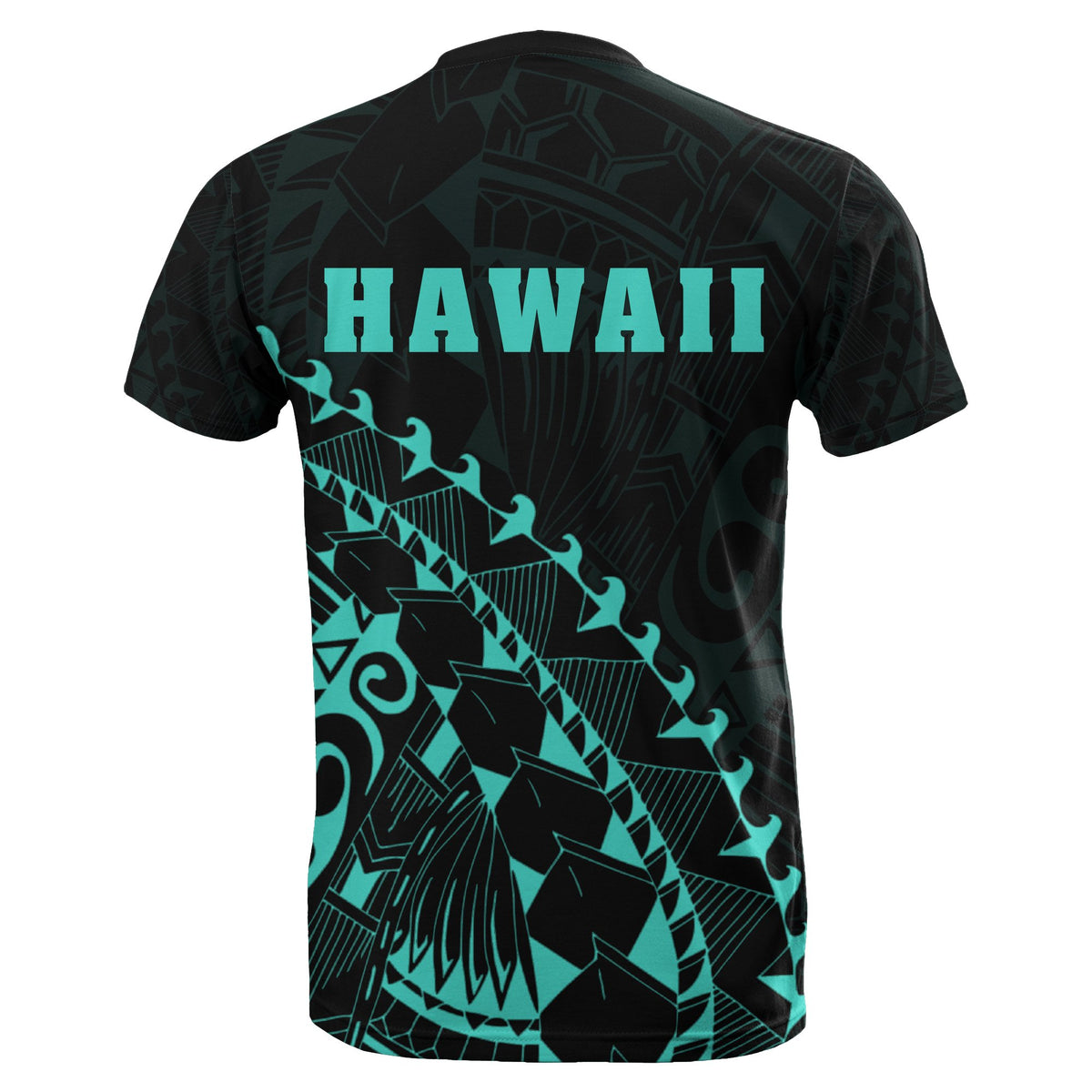 Kanaka Map T shirt ( Turqoise) Turtle Style - Polynesian Pride