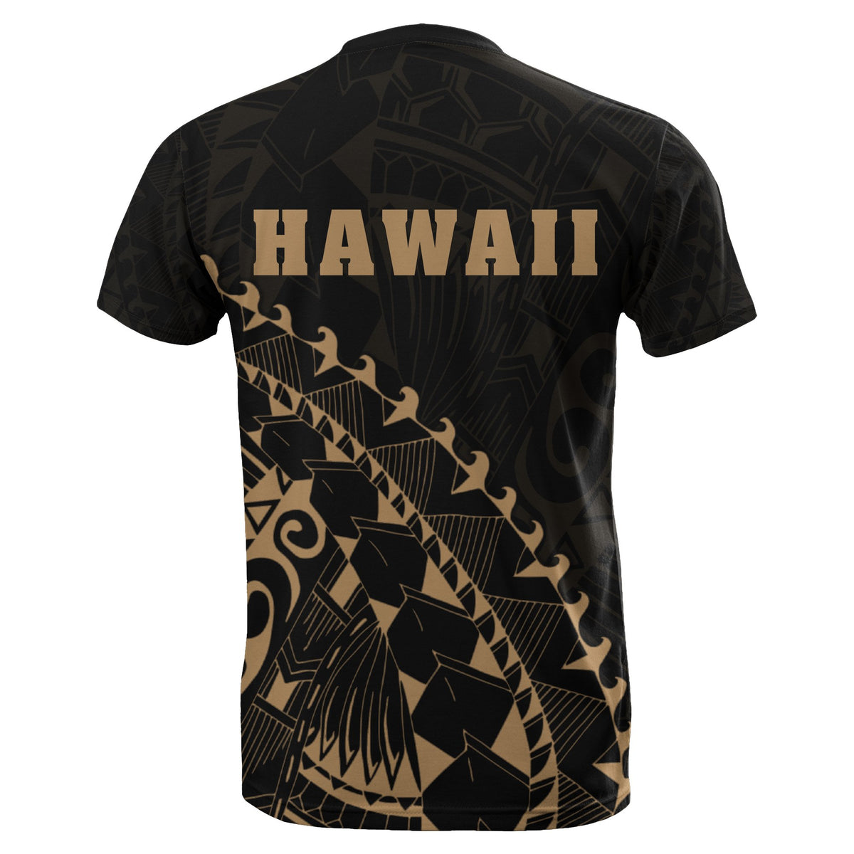 Kanaka Map T shirt ( Gold) Turtle Style - Polynesian Pride