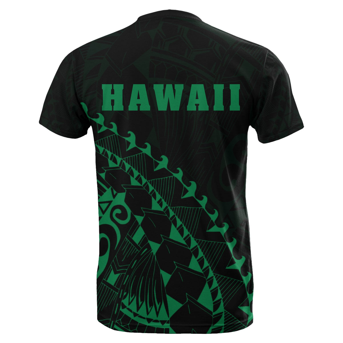Kanaka Map T shirt ( Green) Turtle Style - Polynesian Pride