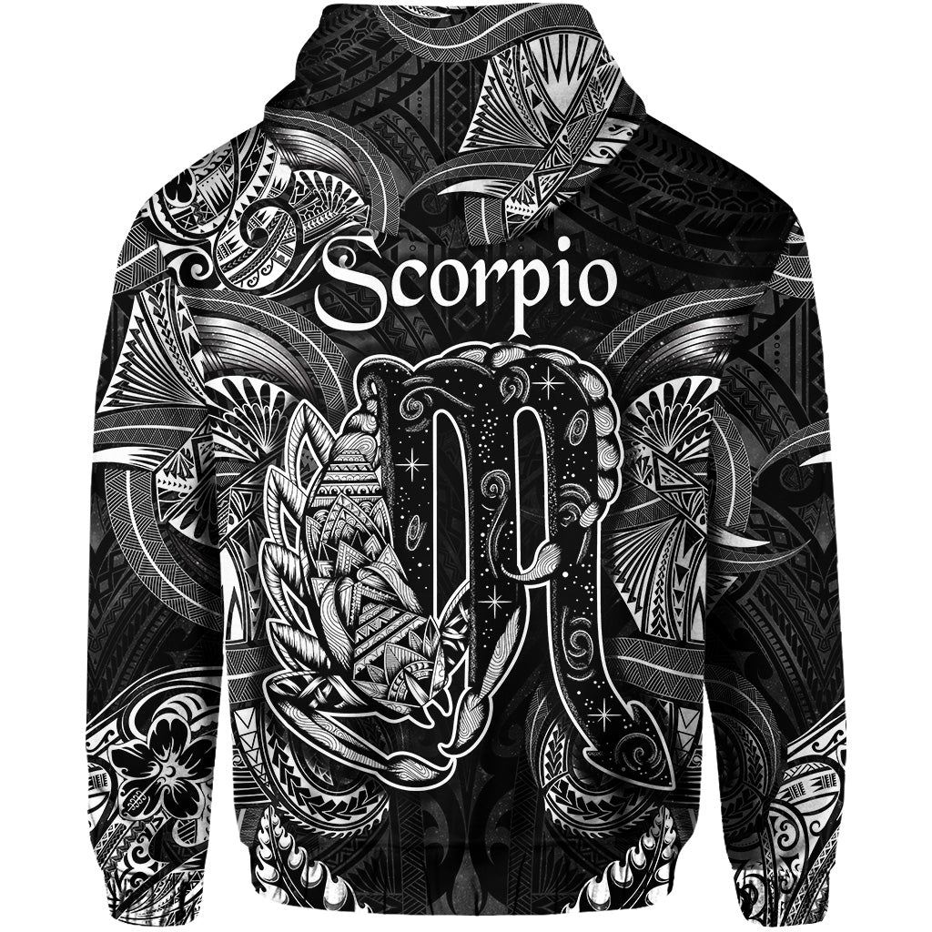 Scorpio Zodiac Polynesian Zip Hoodie Unique Style Black LT8 - Polynesian Pride