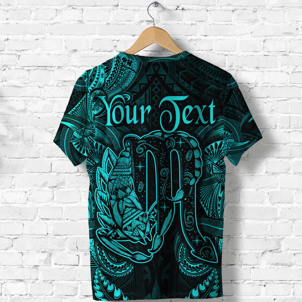 Custom Scorpio Zodiac Polynesian T Shirt Unique Style Turquoise LT8 - Polynesian Pride