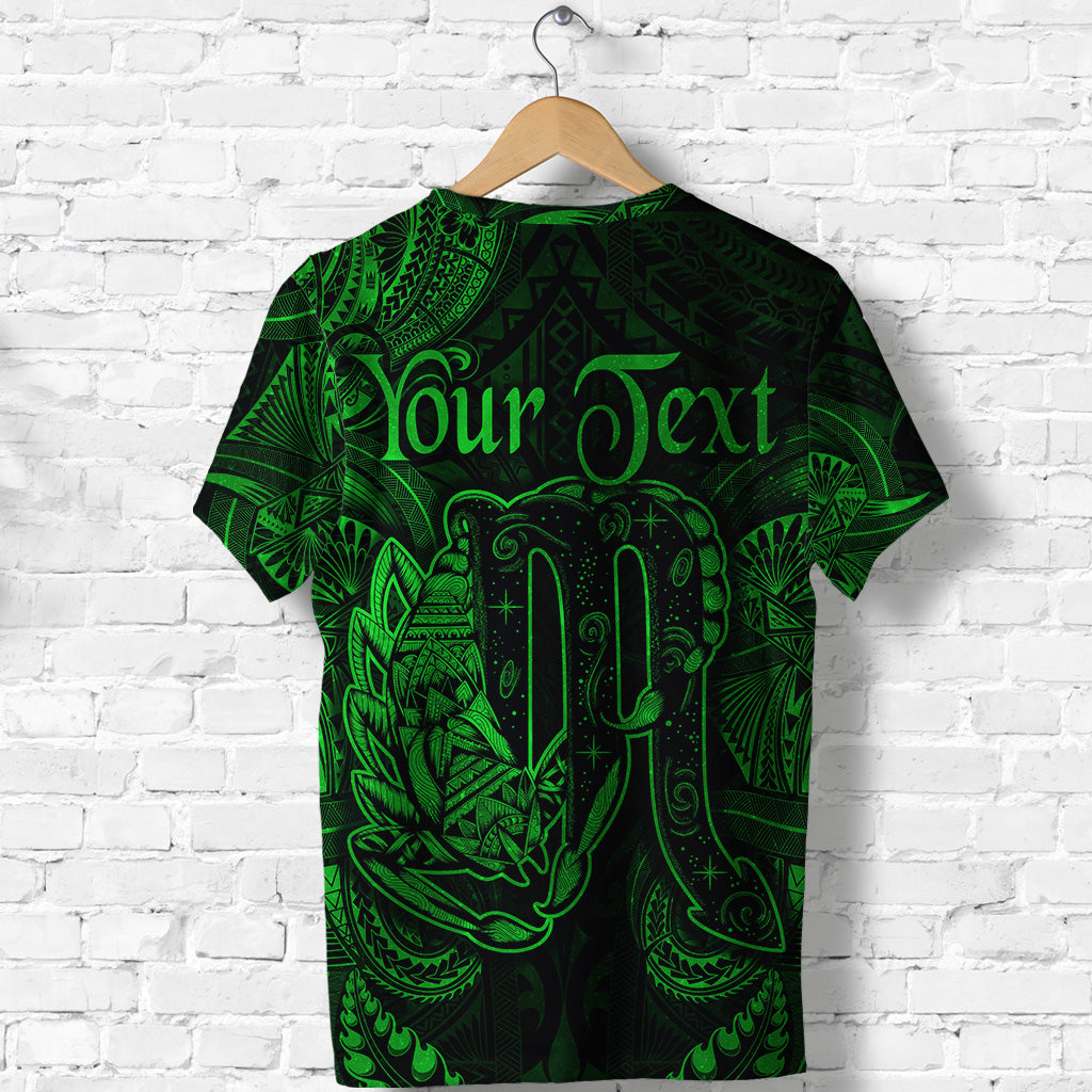 Custom Scorpio Zodiac Polynesian T Shirt Unique Style Green LT8 - Polynesian Pride