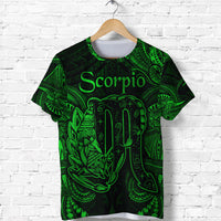 Scorpio Zodiac Polynesian T Shirt Unique Style Green LT8 - Polynesian Pride