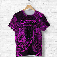 Custom Scorpio Zodiac Polynesian T Shirt Unique Style Pink LT8 - Polynesian Pride