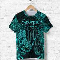 Custom Scorpio Zodiac Polynesian T Shirt Unique Style Turquoise LT8 - Polynesian Pride