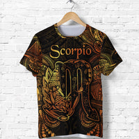 Scorpio Zodiac Polynesian T Shirt Unique Style Gold LT8 - Polynesian Pride