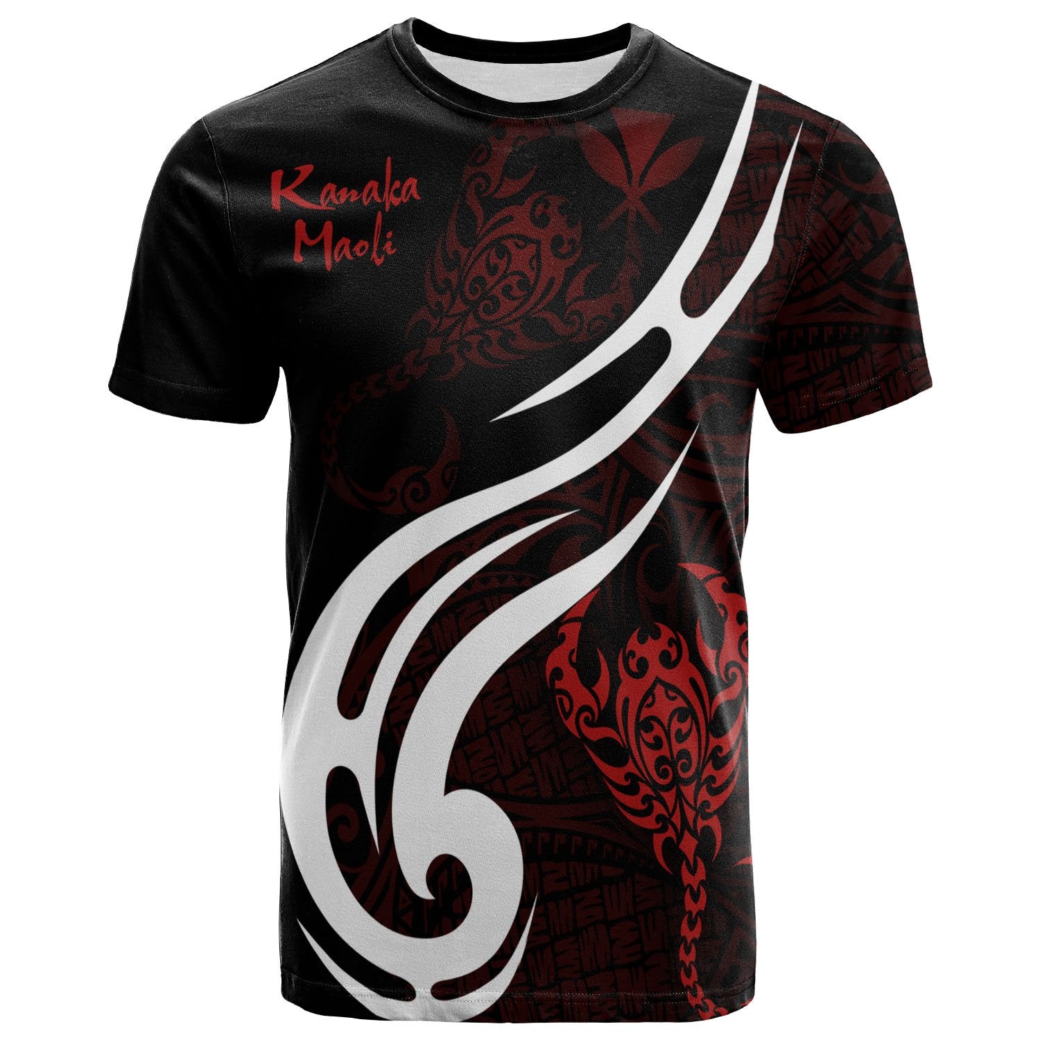 Hawaii Kanaka Maoli T Shirt Scorpio Tribal Pattern Style Red Unisex Red - Polynesian Pride