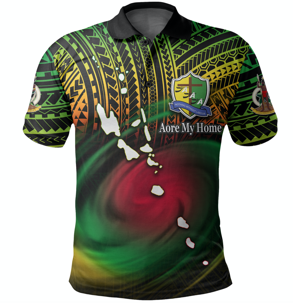 Aore Adventist Academy Polo Shirt LT6 Unisex Red - Polynesian Pride