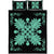 Hawaiian Quilt Maui Plant And Hibiscus Pattern Quilt Bed Set - Seafoarm Black - AH Seafoarm - Polynesian Pride