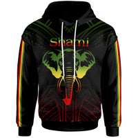 Zimbabwe Hoodie Elephant Style Unisex Black - Polynesian Pride