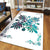 Hawaiian Quilt Maui Plant And Hibiscus Pattern Area Rug - Shell White - AH - Polynesian Pride