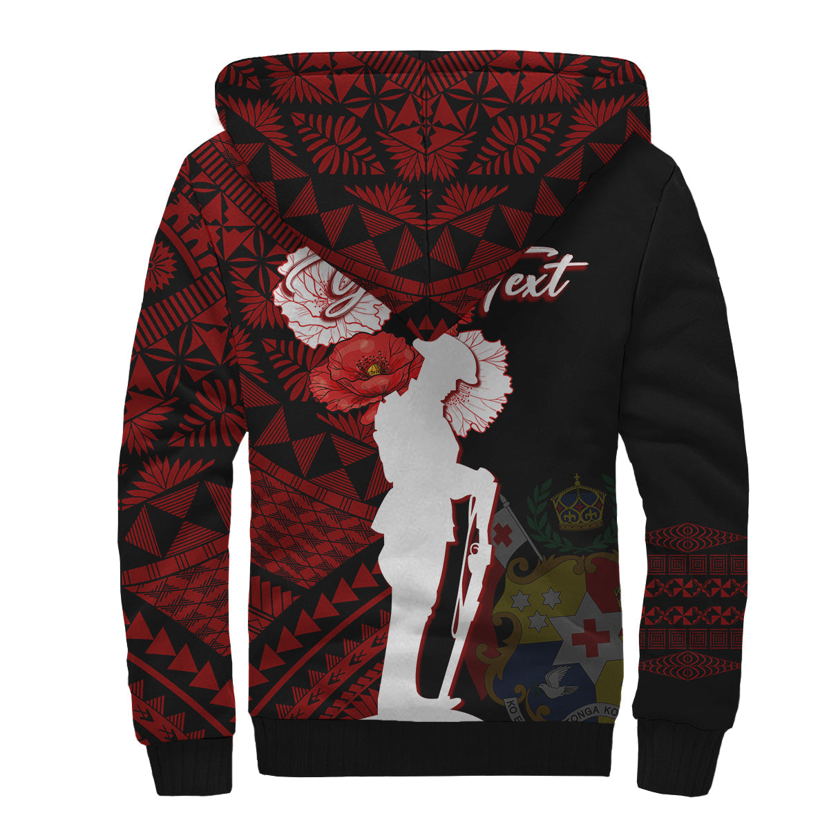 Tonga Sherpa Hoodie Anzac Day Lest We Forget LT7 - Polynesian Pride