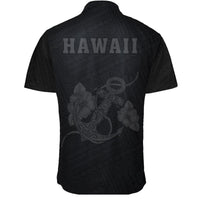 Hawaii Kakau Polynesian Anchor Short Sleeve Shirt - Grey - Polynesian Pride