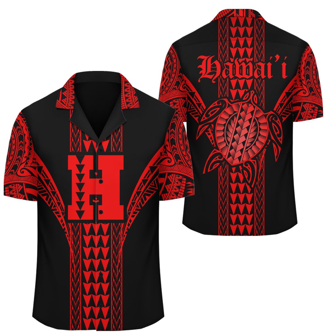 Hawaii Island Polynesian Hawaiian Shirt - Comely Style - AH Unisex Red - Polynesian Pride