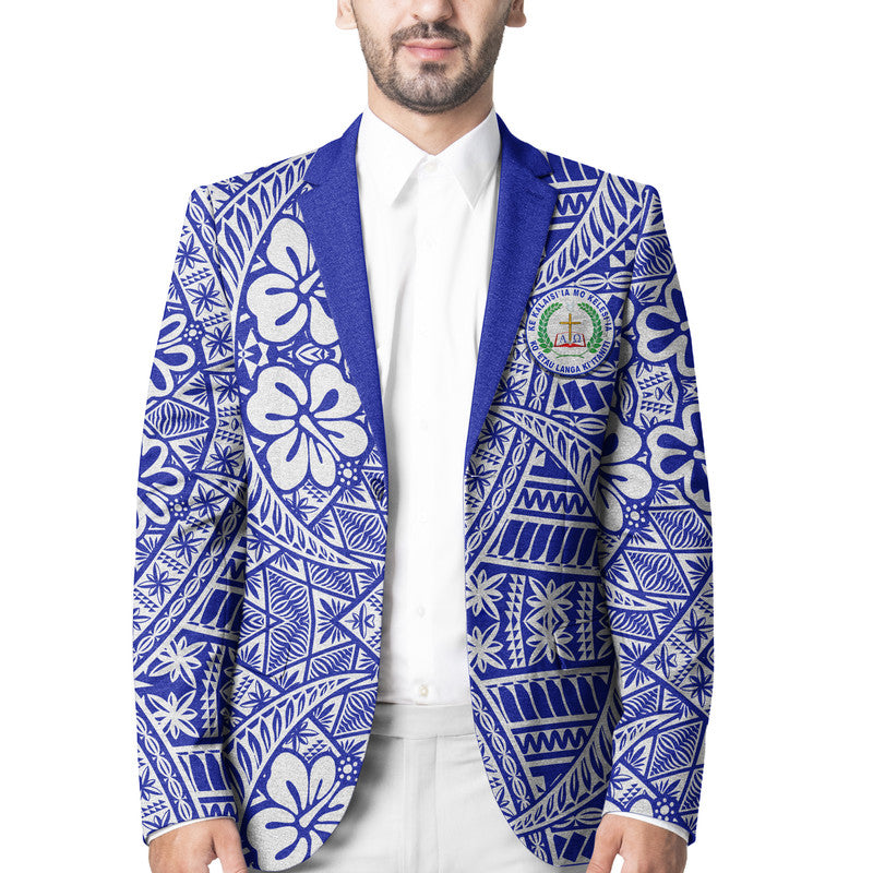 Tonga Sia'atoutai Theological College Blazer Kupesi Vibes - Blue LT8 Unisex Blue - Polynesian Pride