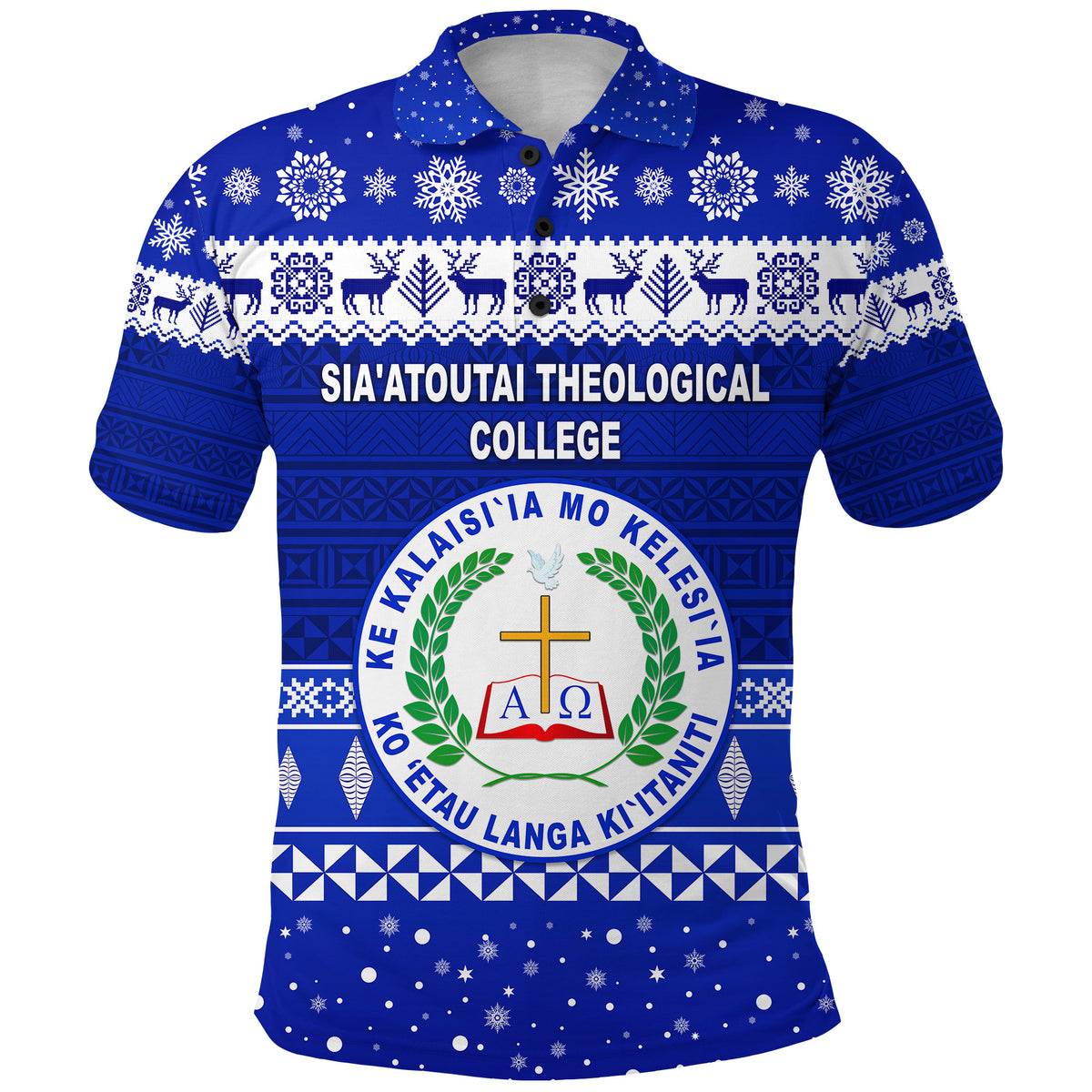 Siaatoutai Theological College Christmas Polo Shirt Simple Style LT8 - Polynesian Pride