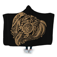 Simple Hooded Blanket Gold AH Hooded Blanket White - Polynesian Pride