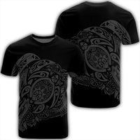 Simple T Shirt Gray Unisex Black - Polynesian Pride