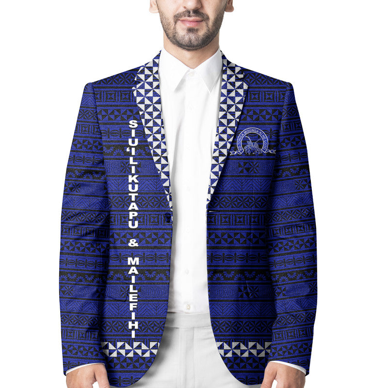 Tonga Siu'ilikutapu And Mailefihi College Blazer Simple Style - Blue LT8 Unisex Blue - Polynesian Pride