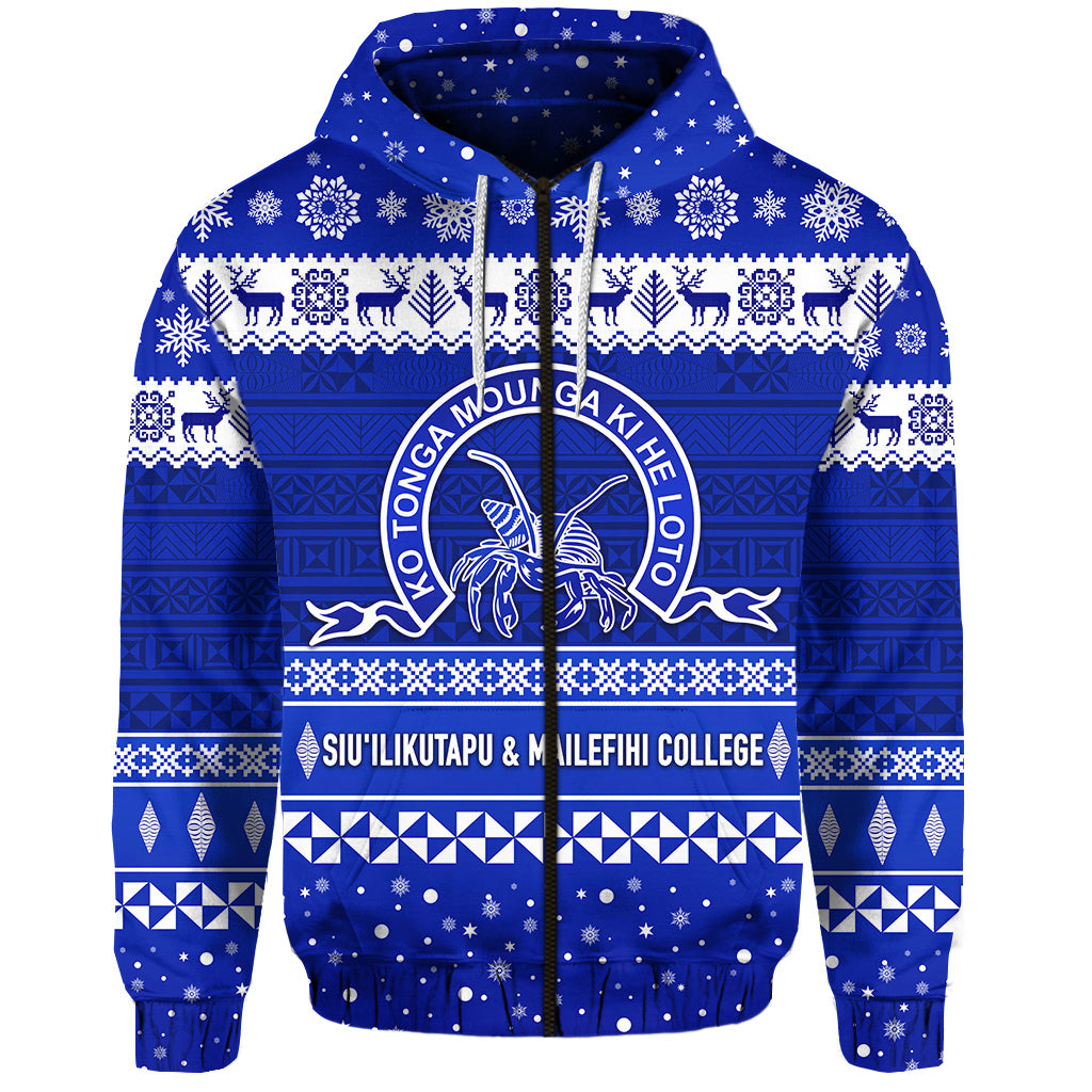 Siuilikutapu & Mailefihi College Christmas Zip Hoodie Simple Style LT8 - Polynesian Pride