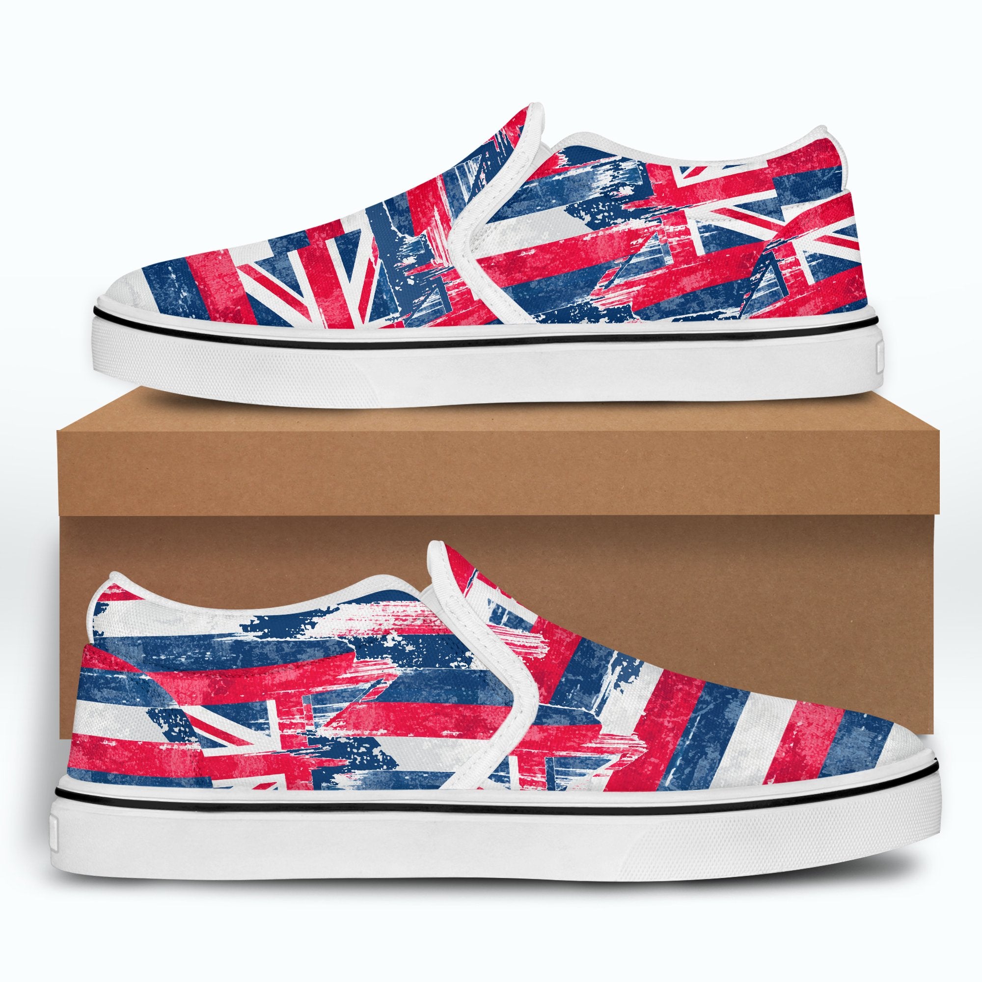 Flag Of Hawaii Slip Ons - Max Style - AH - Polynesian Pride