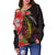 Solomon Islands Women's Off Shoulder Sweater - Tropical Hippie Style - Polynesian Pride