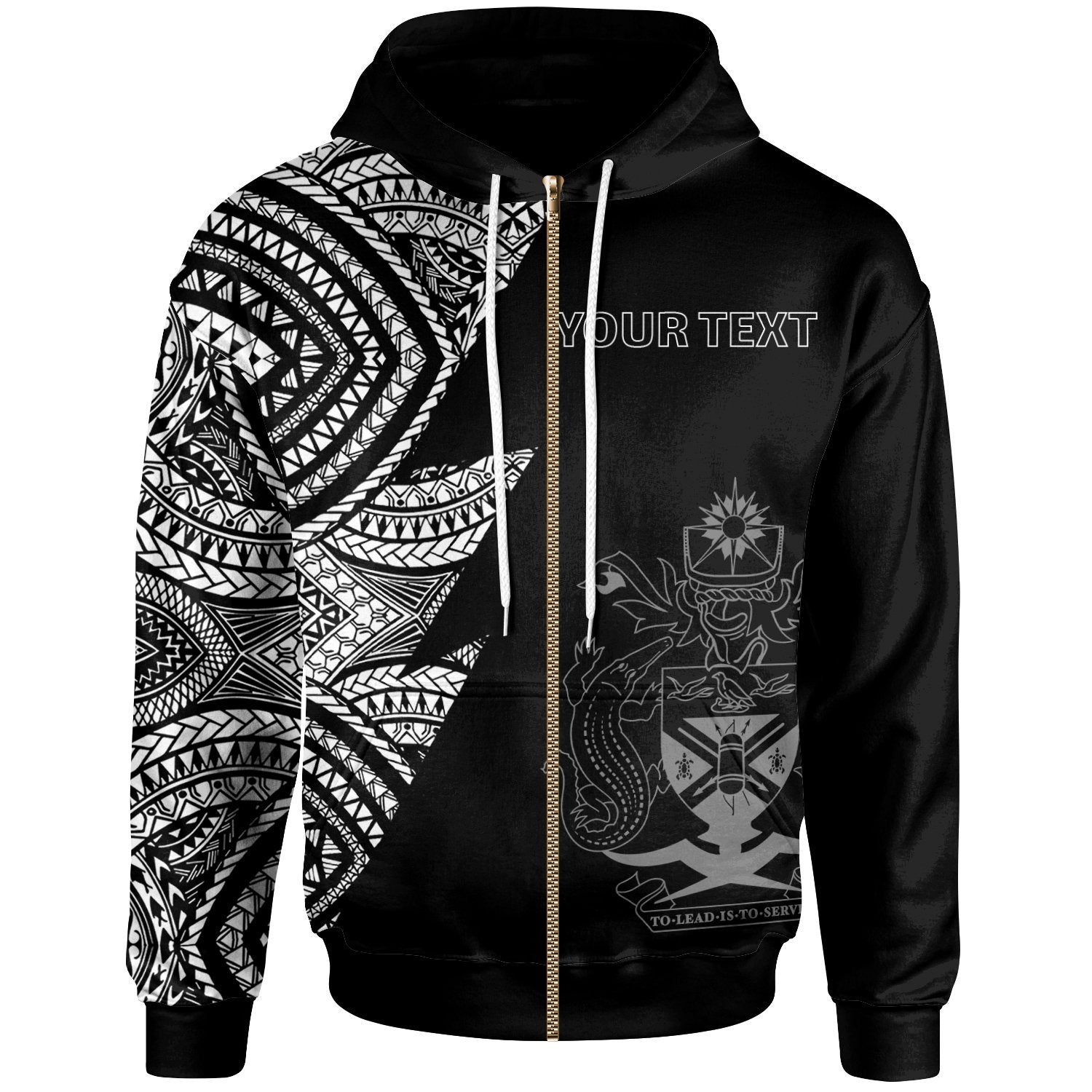 Solomon Islands Custom Personalized Zip up Hoodie Flash Style White Unisex White - Polynesian Pride