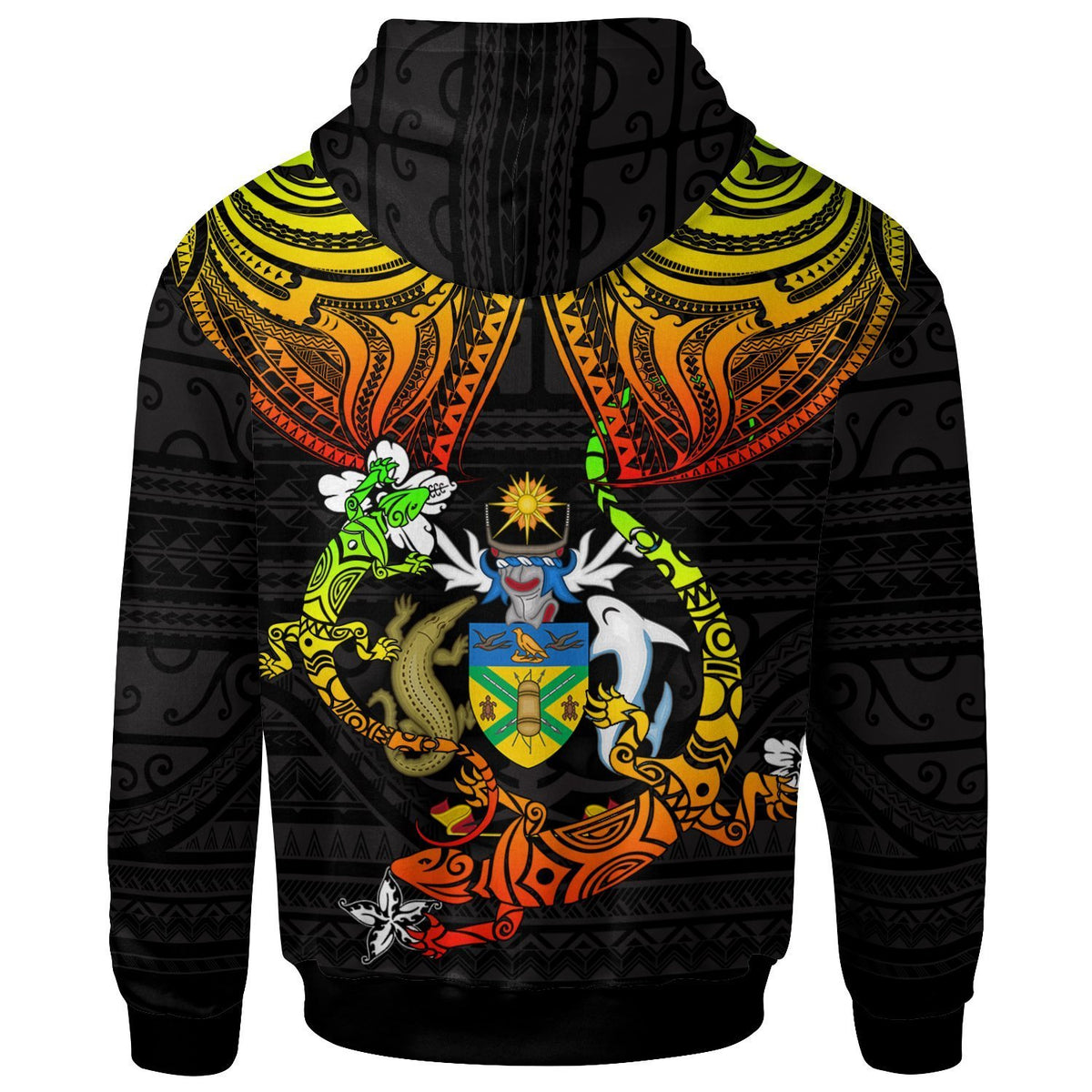Solomon Islands Custom Zip up Hoodie Lizard Good Chest - Polynesian Pride