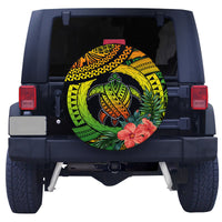 Polynesian Turtle Spare Tire Cover Circle Turtle Hibiscus Reggae LT9 - Polynesian Pride