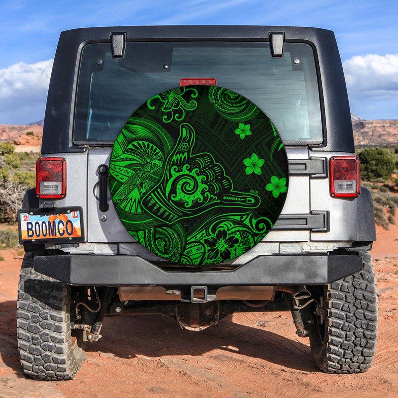 Hawaii Shaka Polynesian Spare Tire Cover Unique Style - Green LT8 Green - Polynesian Pride