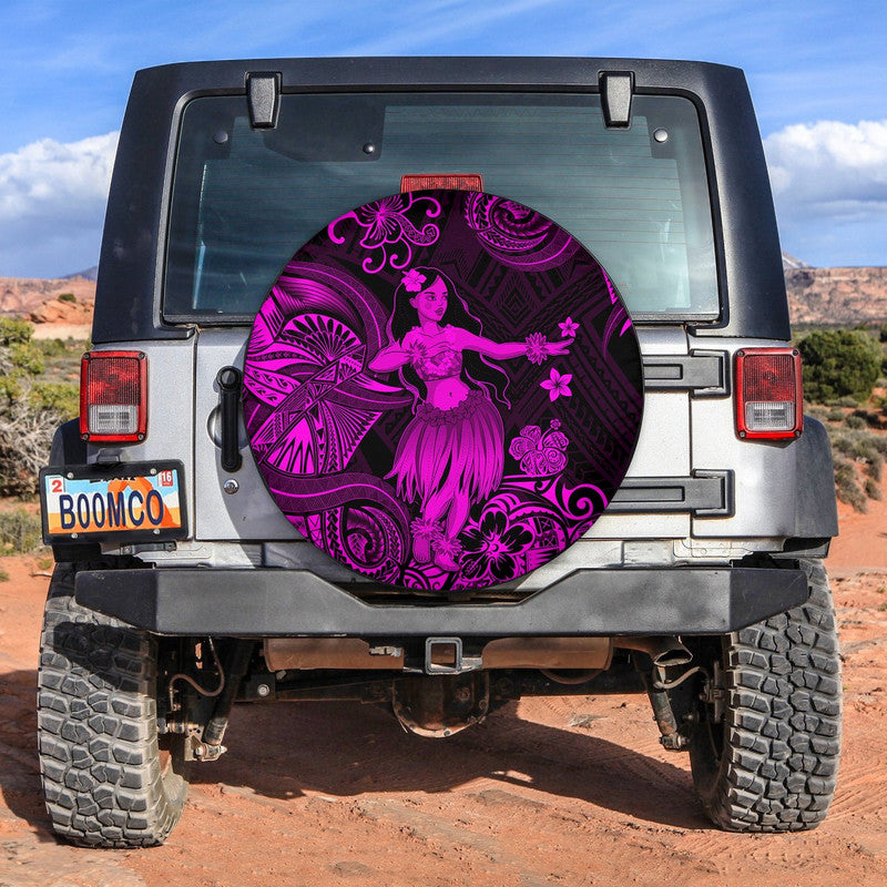 Hawaii Hula Girl Polynesian Spare Tire Cover Unique Style - Pink LT8 Pink - Polynesian Pride