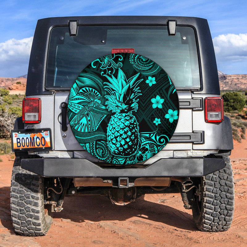 Hawaii Pineapple Polynesian Spare Tire Cover Unique Style - Turquoise LT8 Turquoise - Polynesian Pride