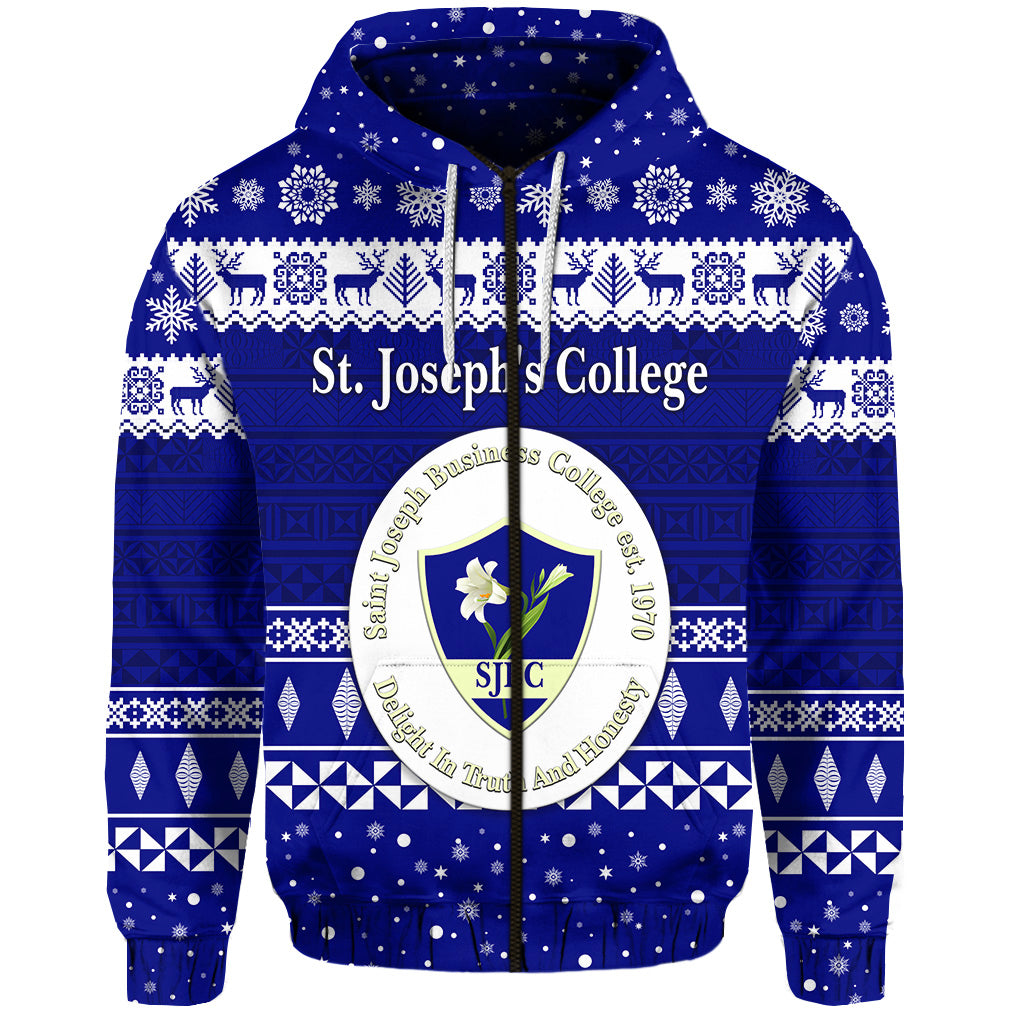 St. Josephs College Christmas Zip Hoodie Simple Style LT8 - Polynesian Pride